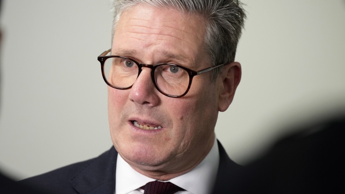 Britain's Prime Minister Keir Starmer speaks at the Senedd in Cardiff, Wales, UK, July 8, 2024.